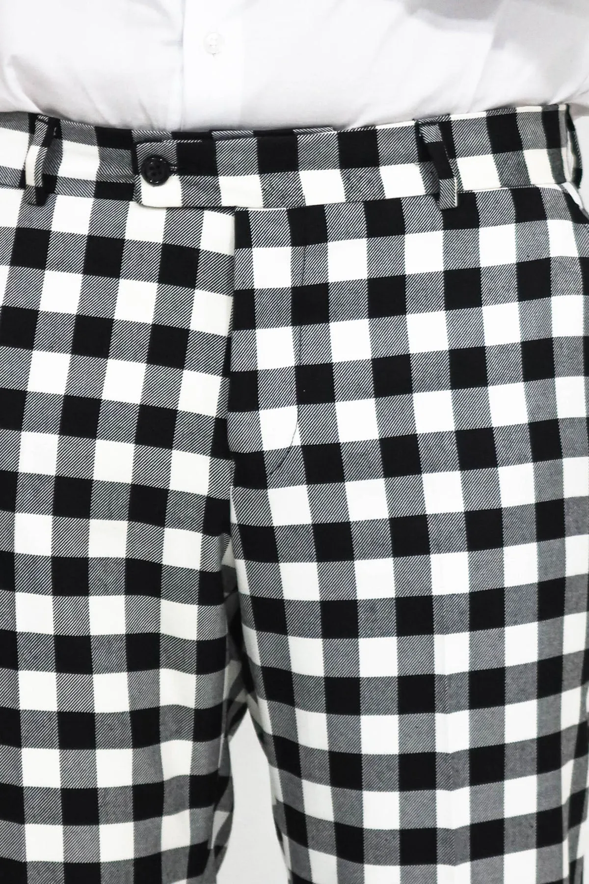 Slim Fit Checked Black Men Pants - Wessi sold by Wessi product image thumbnail 2