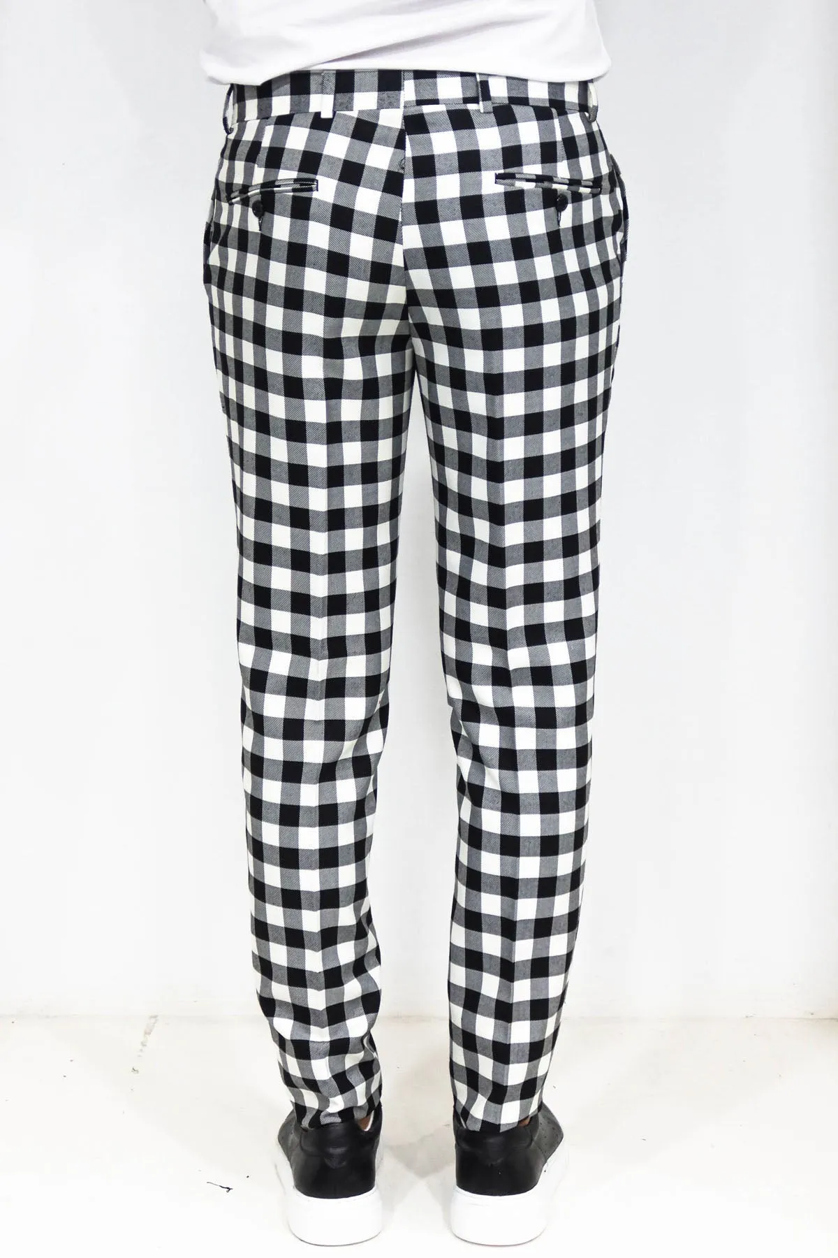 Slim Fit Checked Black Men Pants - Wessi sold by Wessi product image thumbnail 4
