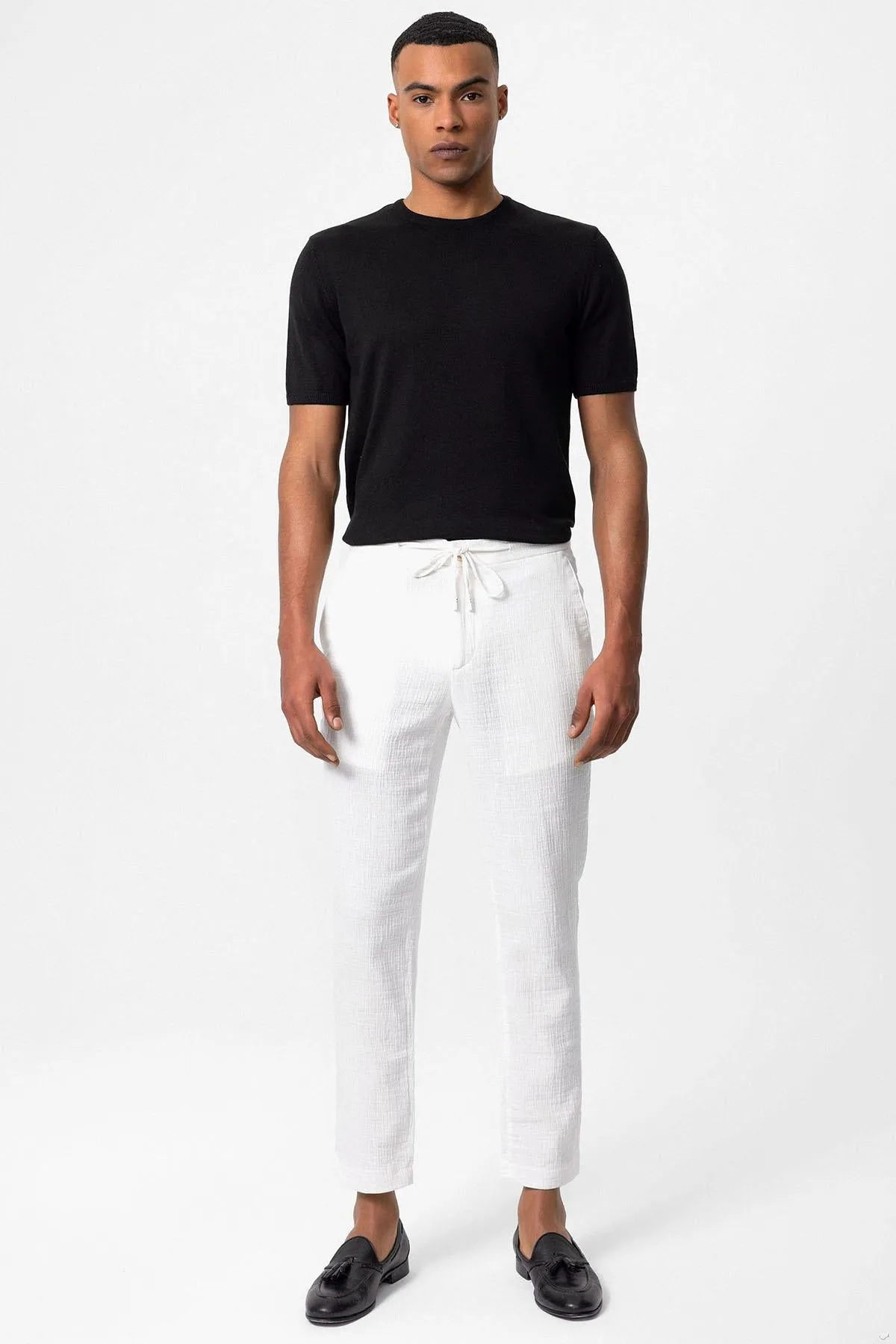 Men's Black Crew Neck Knit T-Shirt - Wessi sold by Wessi product image thumbnail 2