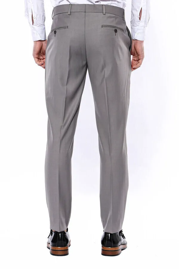 Plain Beige Men Trousers - Wessi sold by Wessi product image thumbnail 4