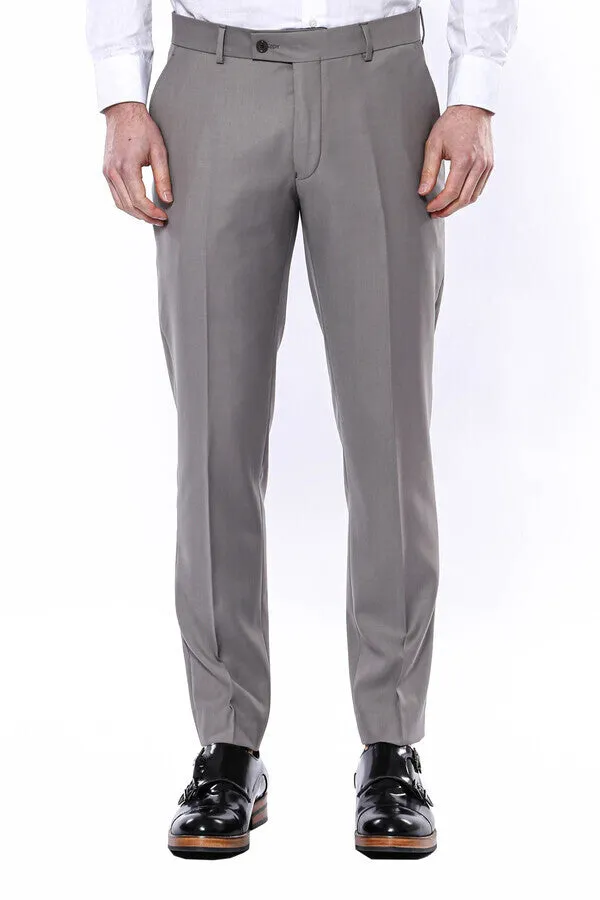 Plain Beige Men Trousers - Wessi sold by Wessi
