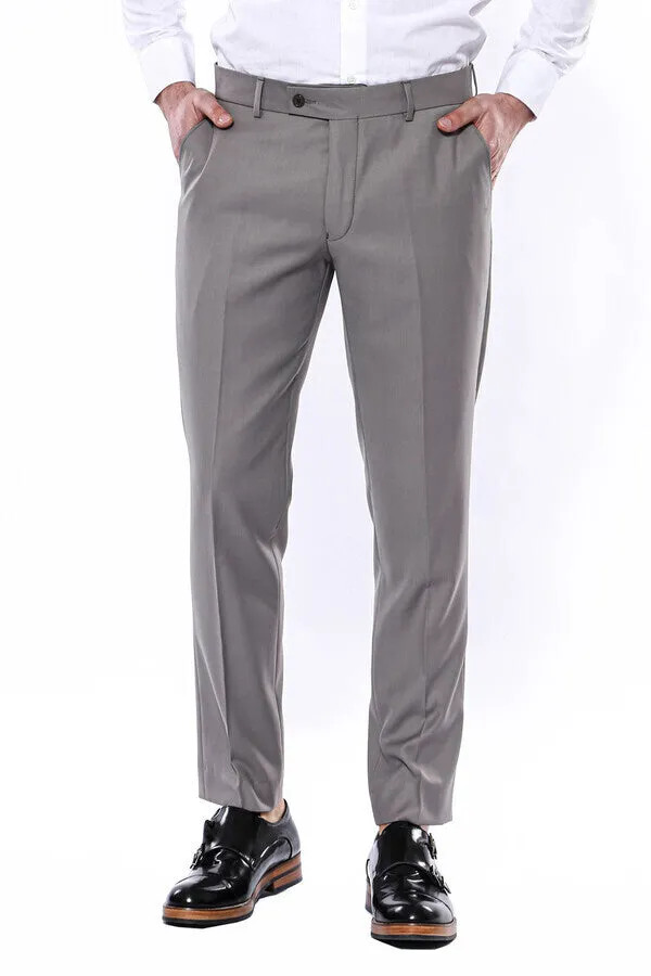 Plain Beige Men Trousers - Wessi sold by Wessi product image thumbnail 2