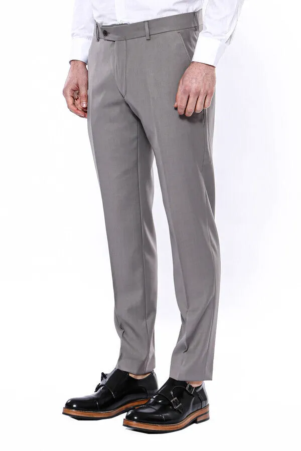 Plain Beige Men Trousers - Wessi sold by Wessi product image thumbnail 3
