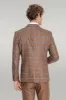 Checked Patterned Slim Fit Brown Men Suit - Wessi sold by Wessi