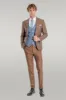Checked Patterned Slim Fit Brown Men Suit - Wessi sold by Wessi