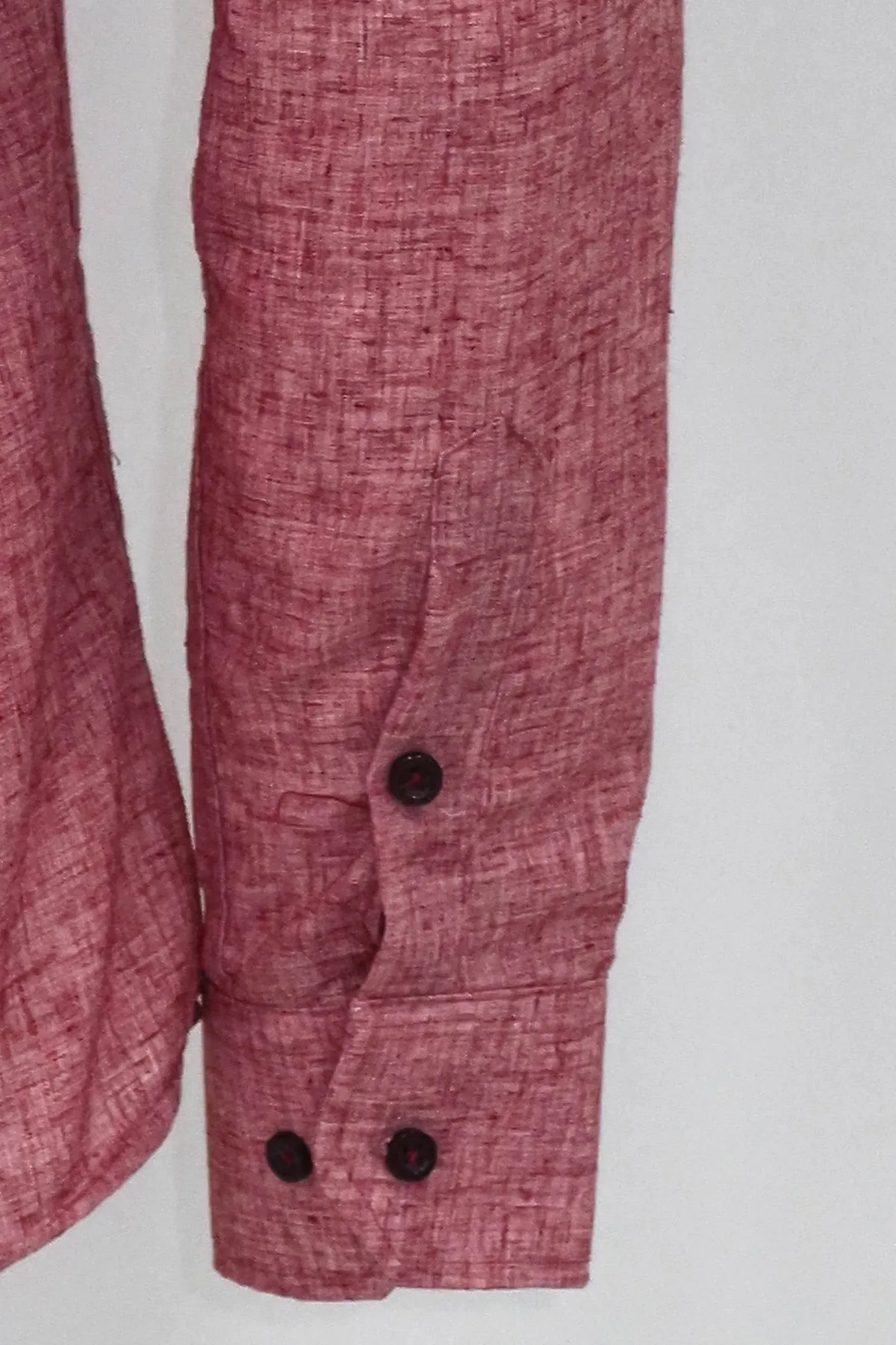 Slim Fit Patterned Burgundy Men Shirt - Wessi sold by Wessi product image thumbnail 4