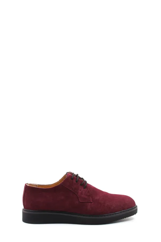 Burgundy Suede Derby Shoes-Wessi sold by Wessi