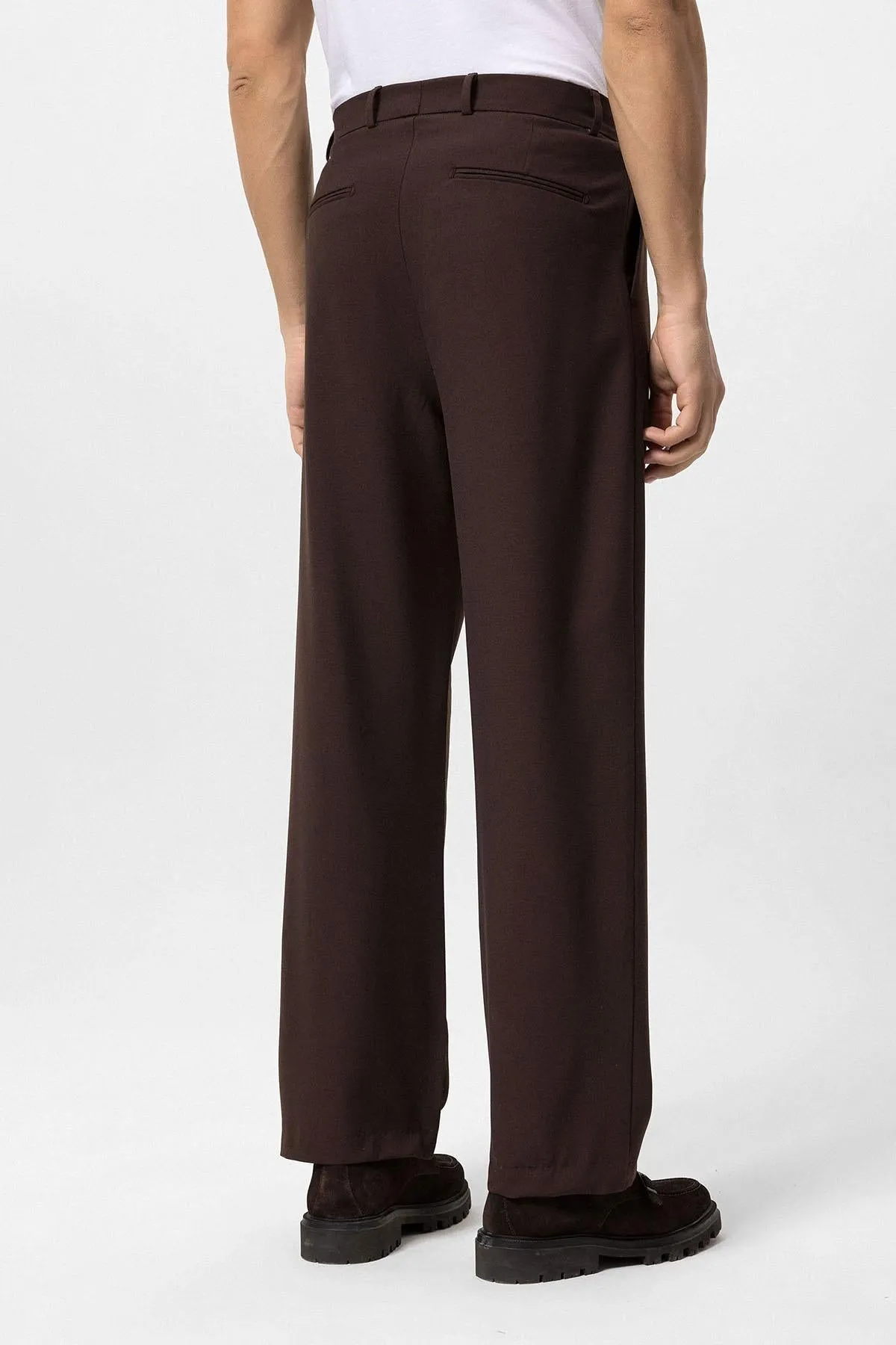 Men's Brown High-Waisted Baggy Pants - Wessi sold by Wessi product image thumbnail 4