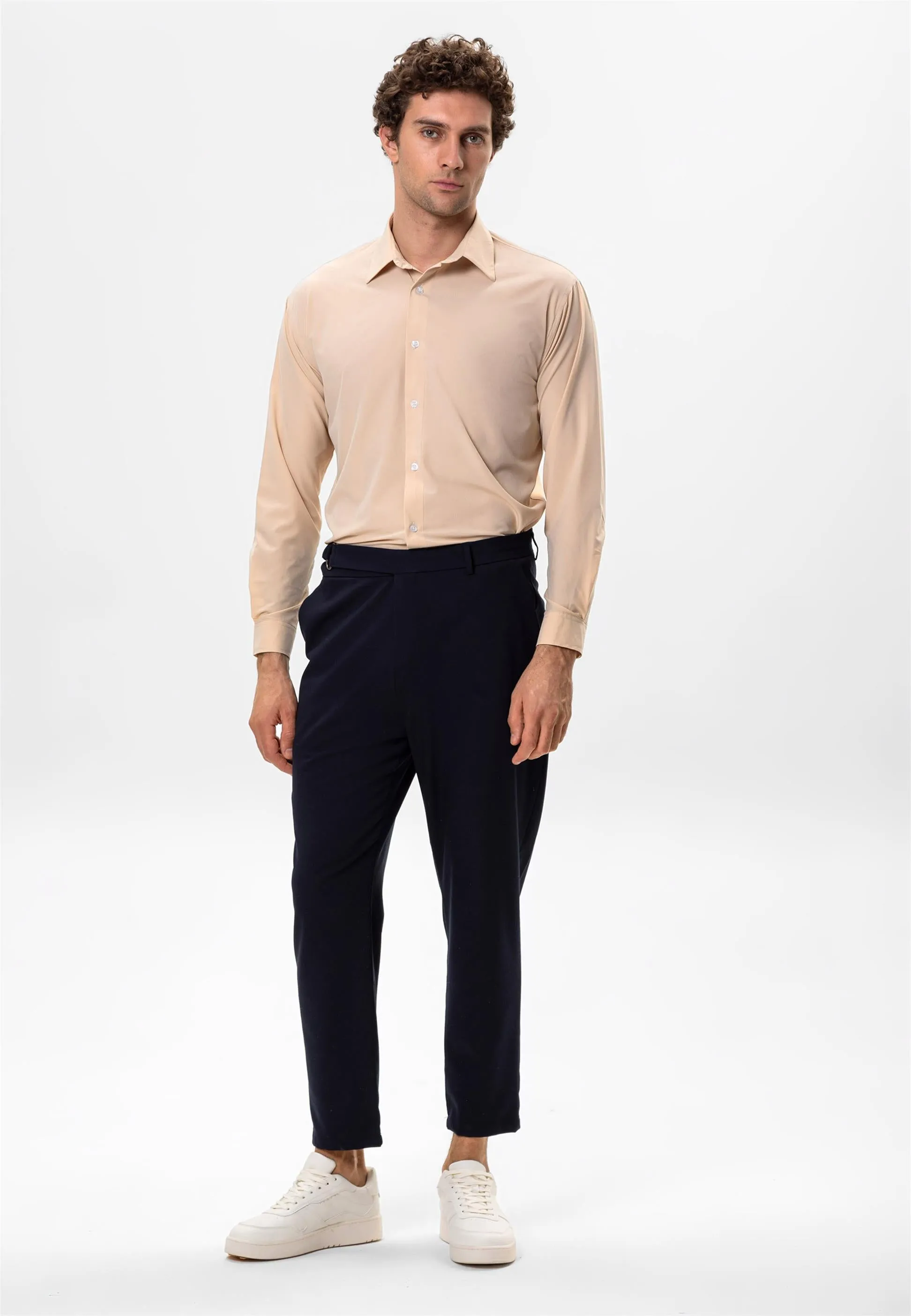 Men's Beige Comfortable Fit Shirt - Wessi sold by Wessi
