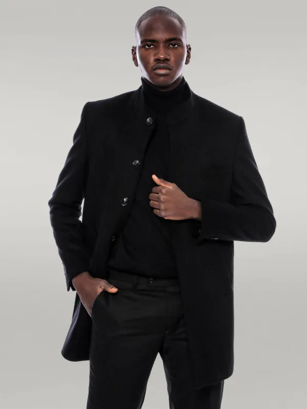 Mandarin Collar Men's Long Coat | Wessi sold by Wessi