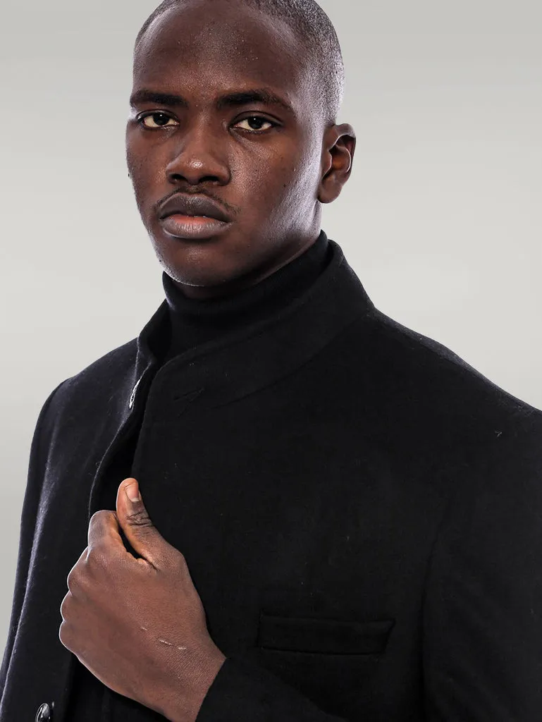 Mandarin Collar Men's Long Coat | Wessi sold by Wessi product image thumbnail 2