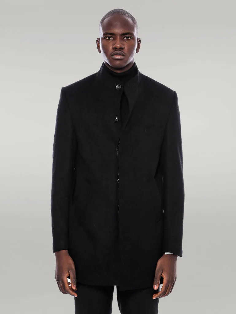 Mandarin Collar Men's Long Coat | Wessi sold by Wessi product image thumbnail 5