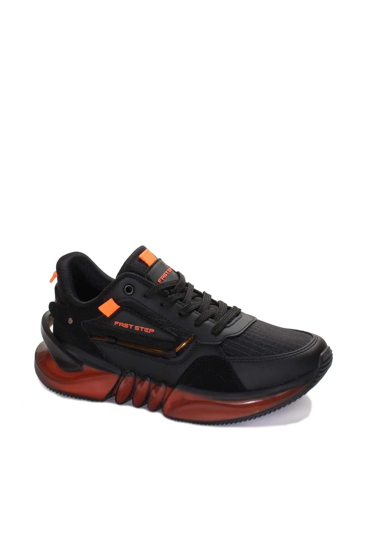 Black and Orange Athletic Sneakers with Mesh Upper - Wessi sold by Wessi product image thumbnail 4