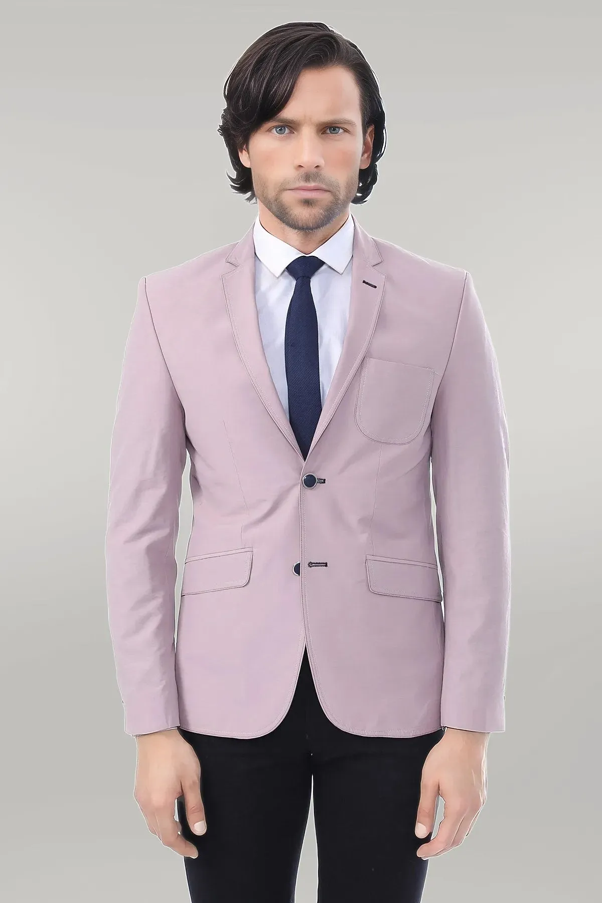 Patched Light Pink Blazer - Wessi sold by Wessi product image thumbnail 2