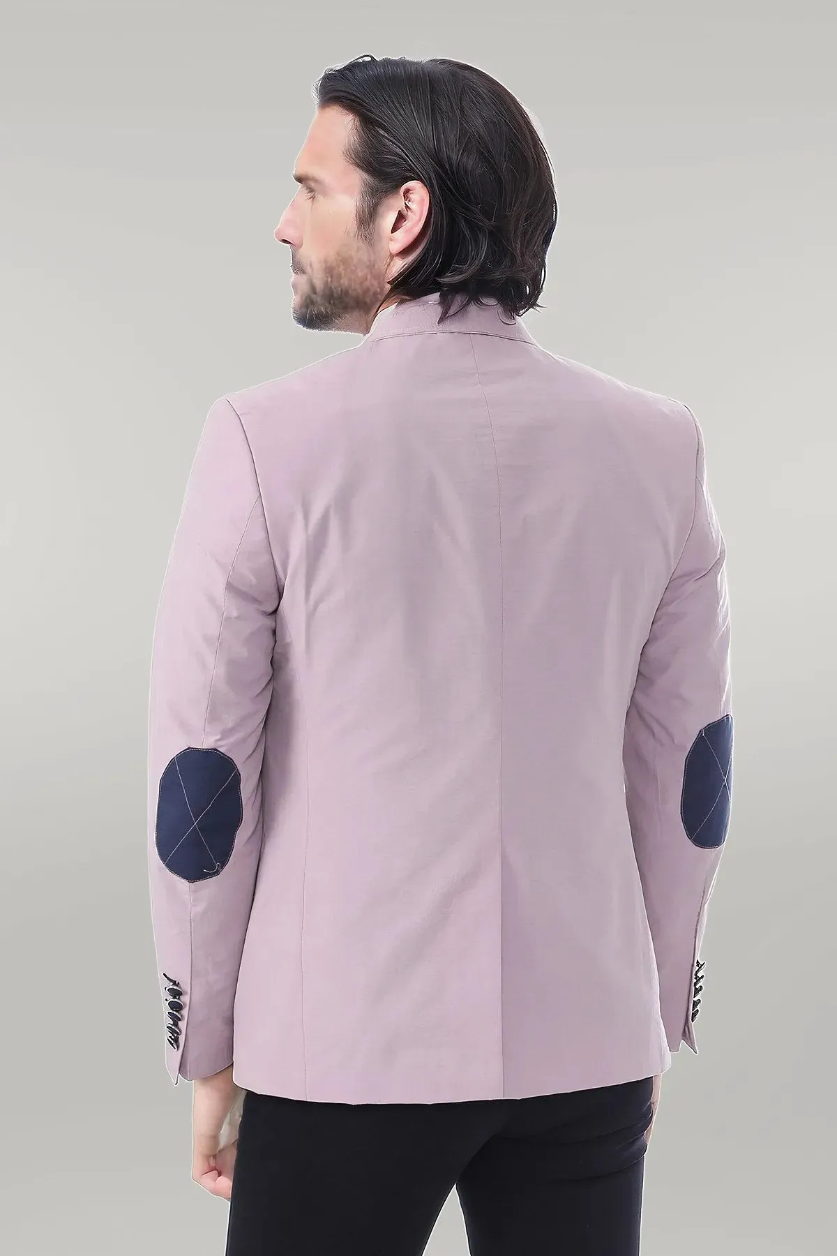 Patched Light Pink Blazer - Wessi sold by Wessi product image thumbnail 3