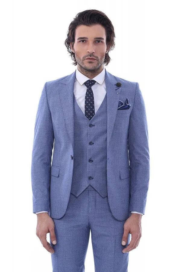 Single Button Pointed Collar Blazer Three Pieces Of Suit - Wessi sold by Wessi product image thumbnail 5