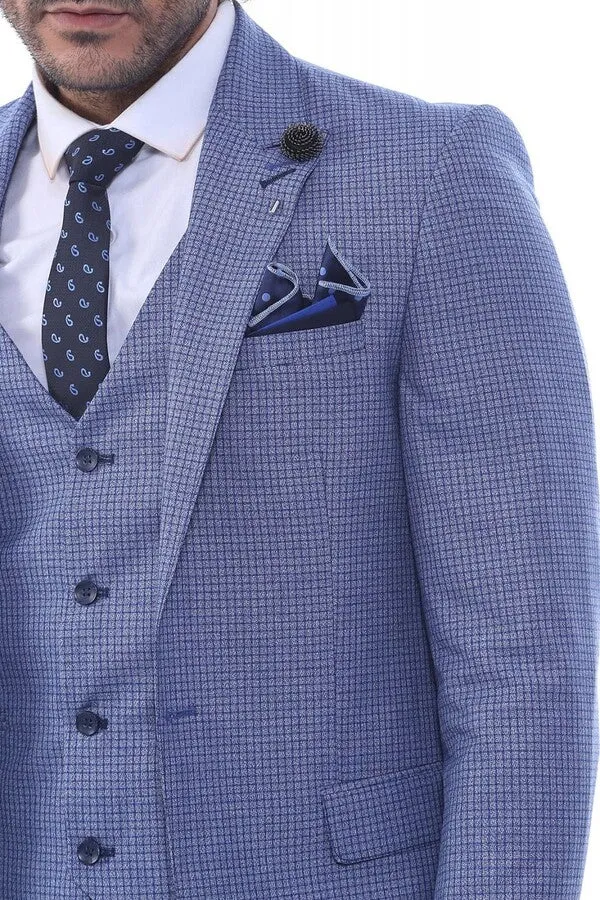 Single Button Pointed Collar Blazer Three Pieces Of Suit - Wessi sold by Wessi product image thumbnail 3