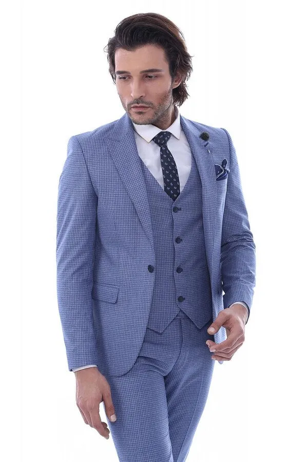 Single Button Pointed Collar Blazer Three Pieces Of Suit - Wessi sold by Wessi