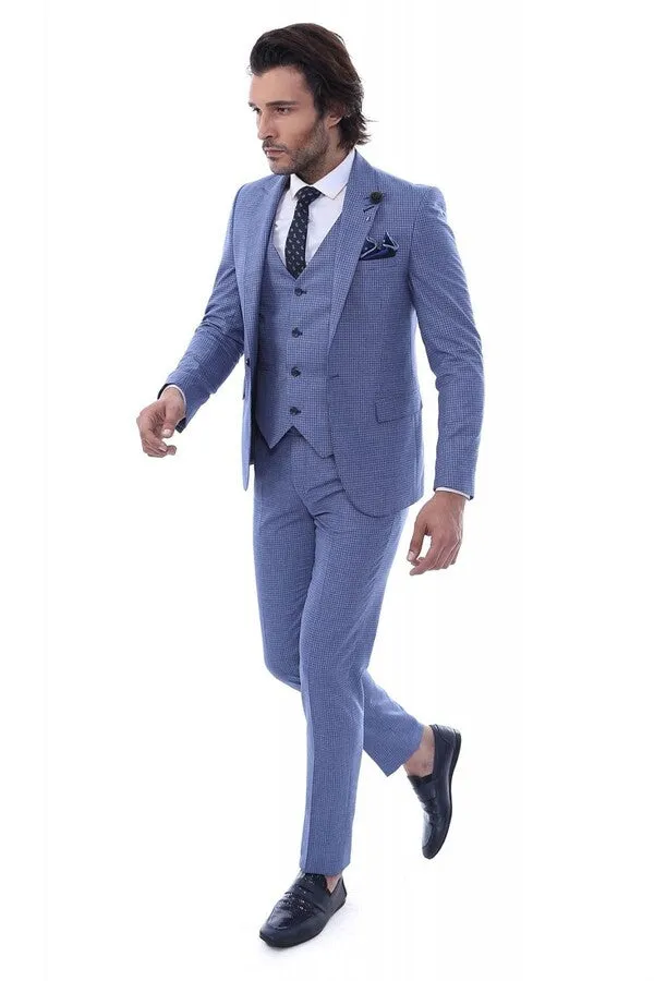 Single Button Pointed Collar Blazer Three Pieces Of Suit - Wessi sold by Wessi product image thumbnail 2