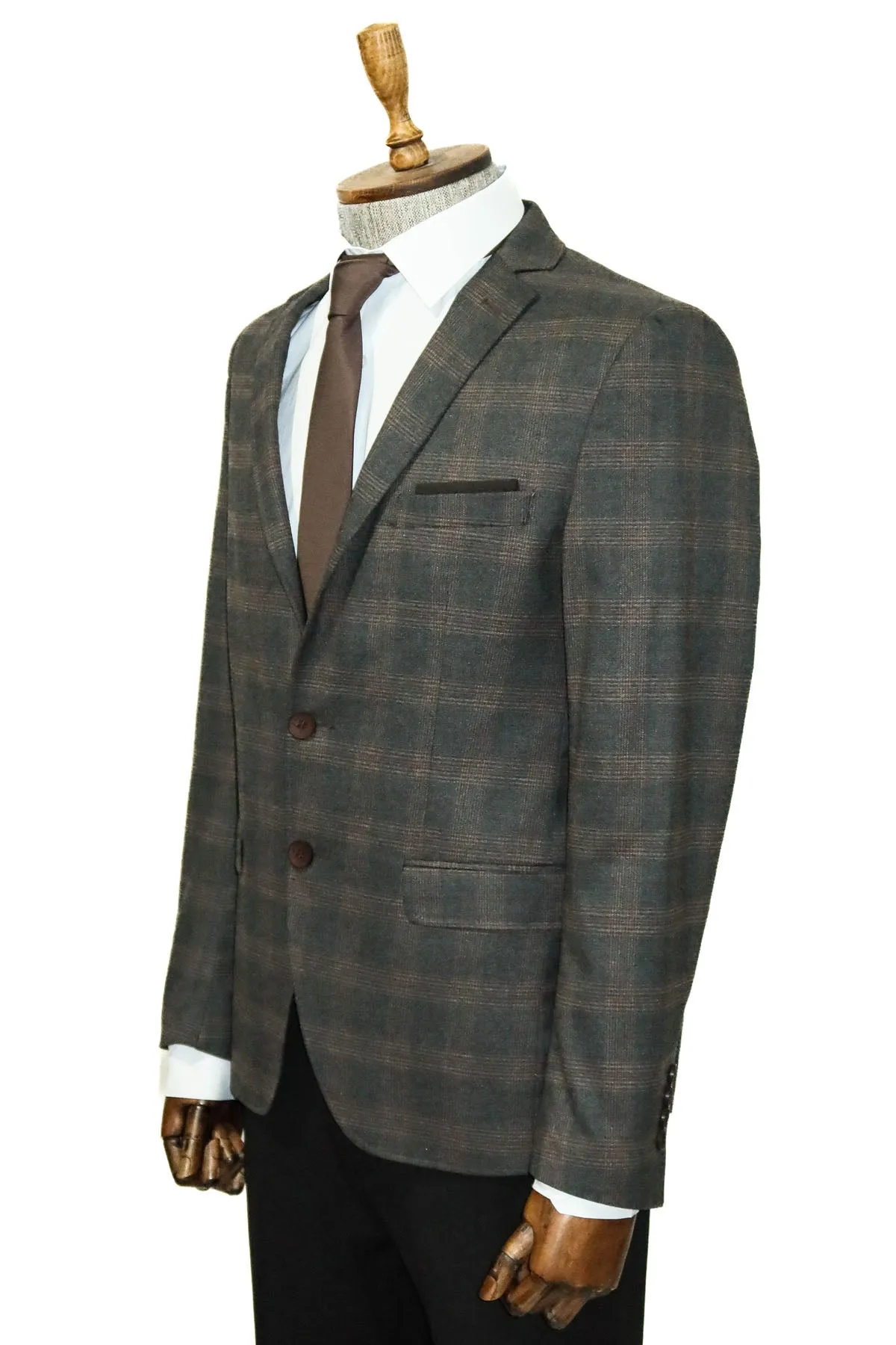 Plaid Smoked Jacket with Handkerchief - Wessi sold by Wessi product image thumbnail 3