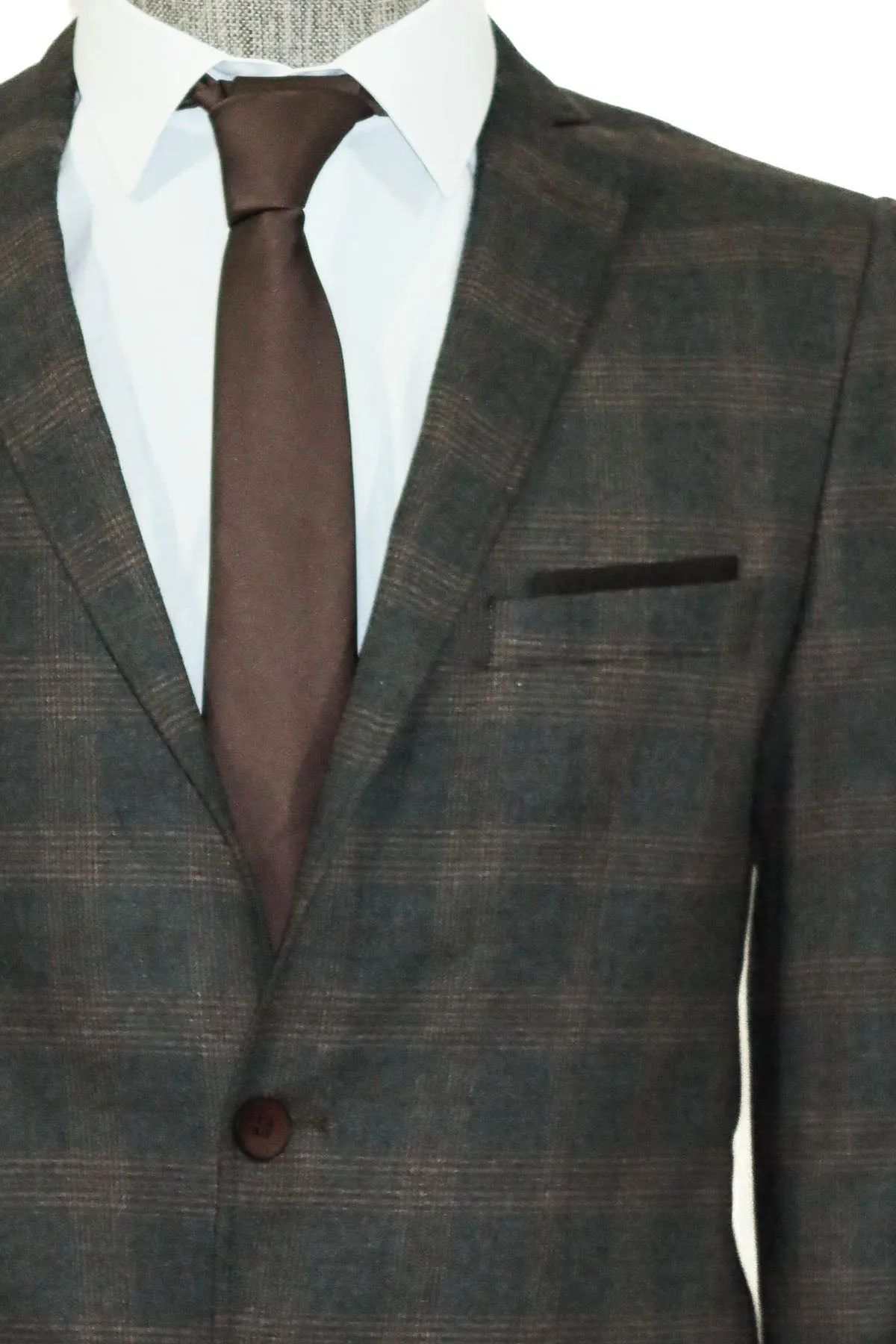 Plaid Smoked Jacket with Handkerchief - Wessi sold by Wessi product image thumbnail 2