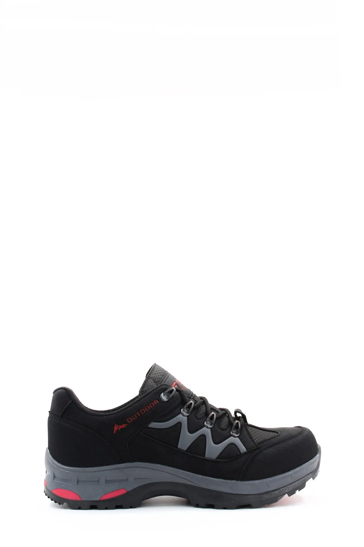 Men's Black Outdoor Hiking Shoes with Red Accents - Wessi sold by Wessi
