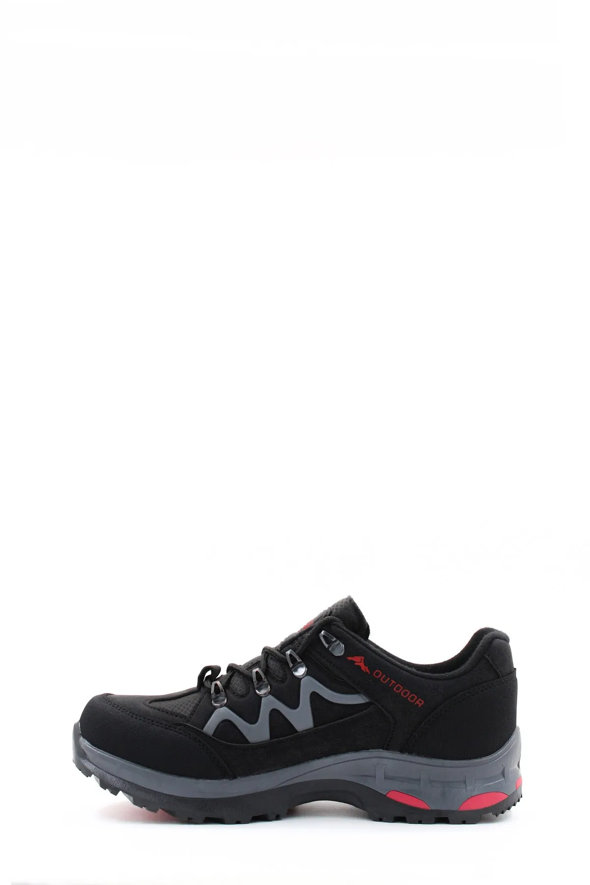 Men's Black Outdoor Hiking Shoes with Red Accents - Wessi sold by Wessi product image thumbnail 2