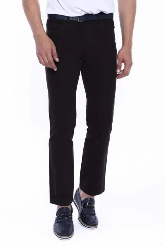 Suede Brown Men Jeans - Wessi sold by Wessi