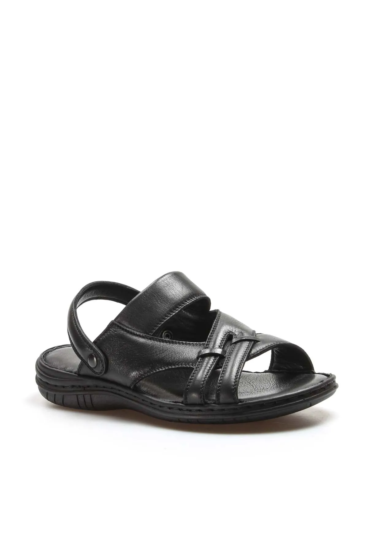 Men's Black Leather Sandals - Wessi sold by Wessi product image thumbnail 4