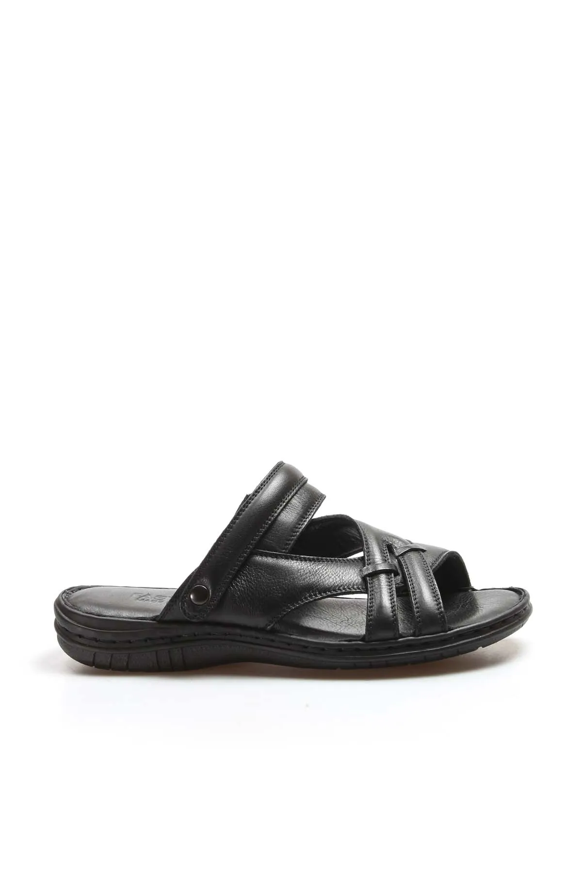 Men's Black Leather Sandals - Wessi sold by Wessi product image thumbnail 2