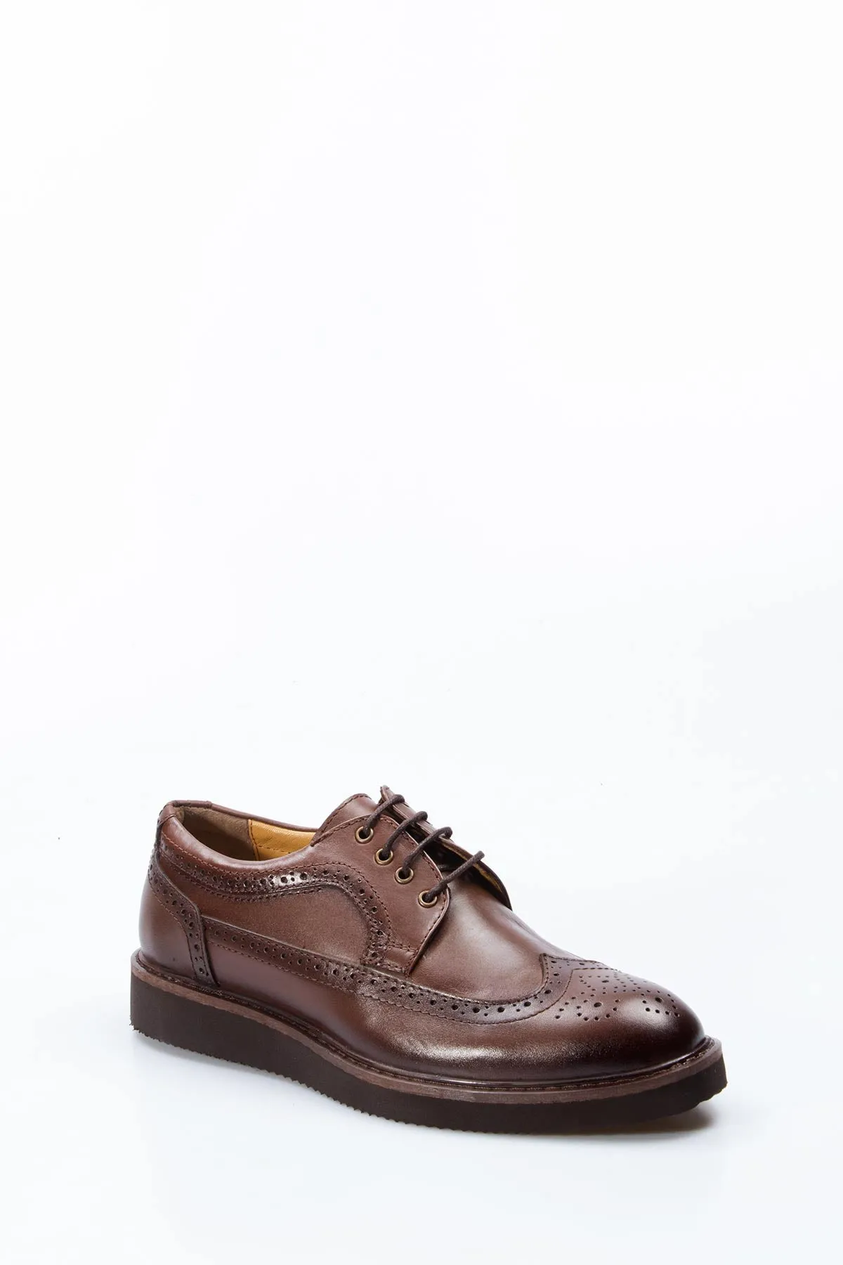 Men's Brown Brogue Leather Shoes - Wessi sold by Wessi product image thumbnail 4