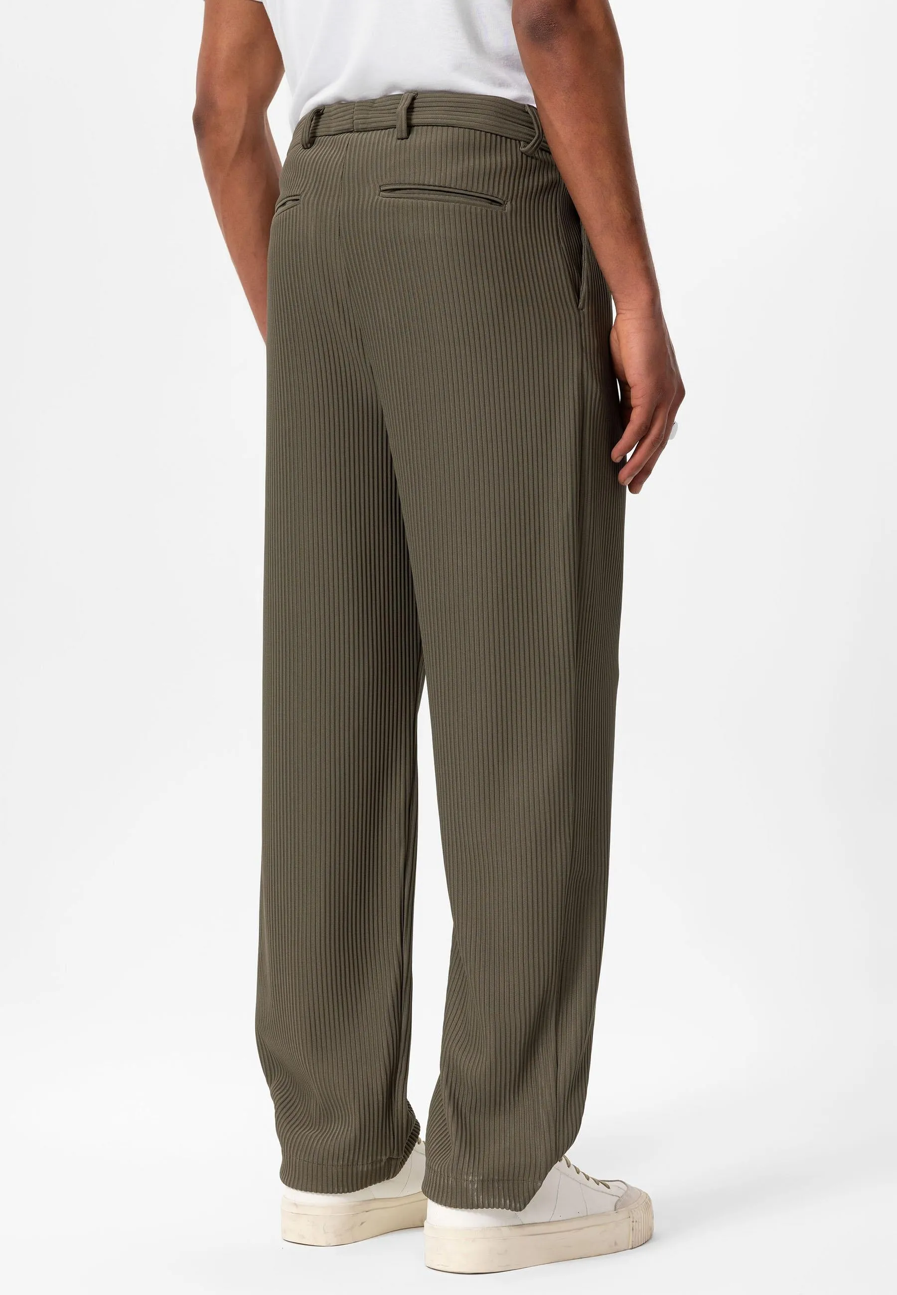 Men's Khaki Ribbed Pants - Wessi sold by Wessi product image thumbnail 5