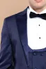 Detachable Lapel Navy Blue Men Tuxedo - Wessi sold by Wessi