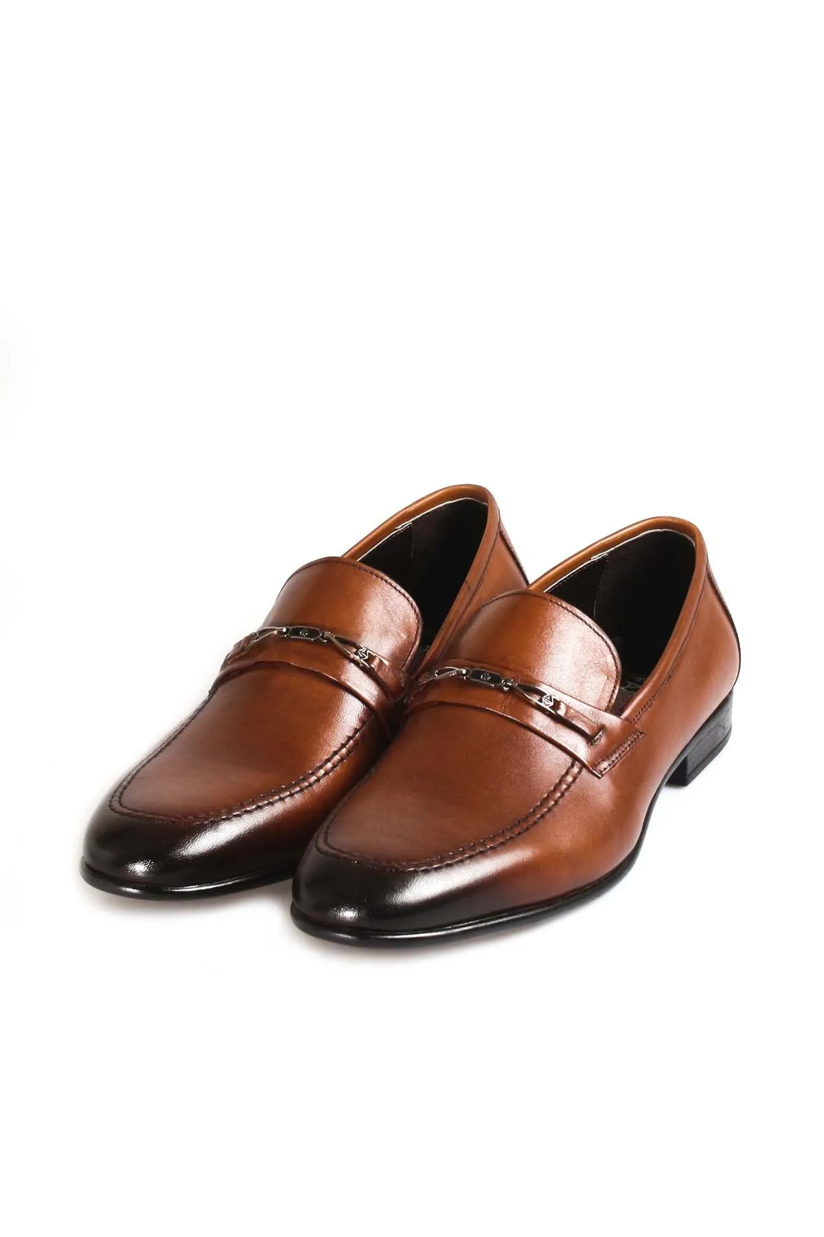 Men's Brown Leather Loafers with Metal Bit Detail - Wessi sold by Wessi product image thumbnail 5