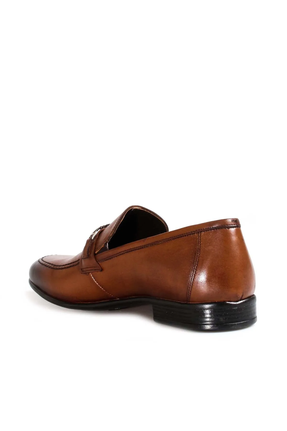 Men's Brown Leather Loafers with Metal Bit Detail - Wessi sold by Wessi product image thumbnail 2