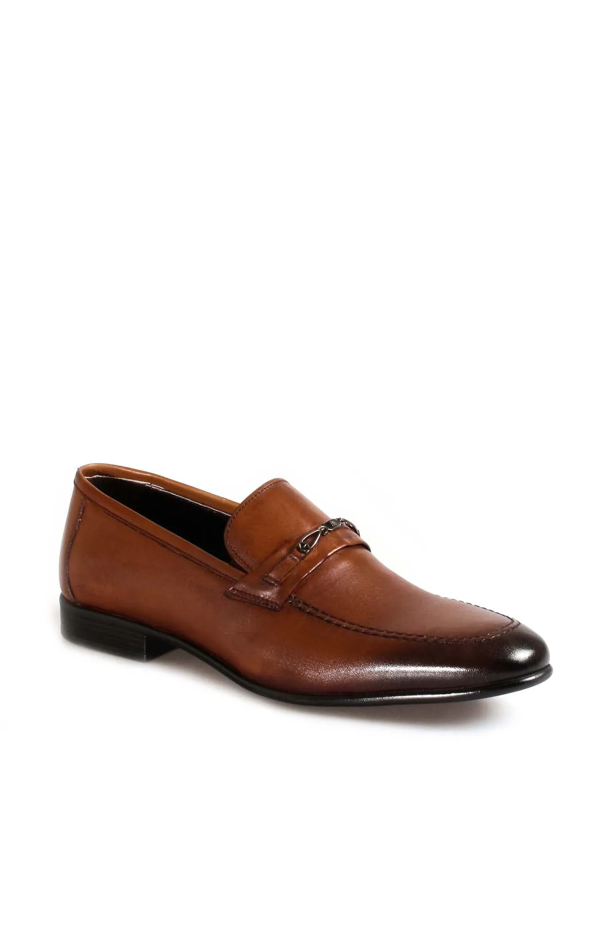 Men's Brown Leather Loafers with Metal Bit Detail - Wessi sold by Wessi product image thumbnail 3