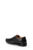 Men's Black Leather Slip-On Loafers with Perforated Detailing - Wessi sold by Wessi
