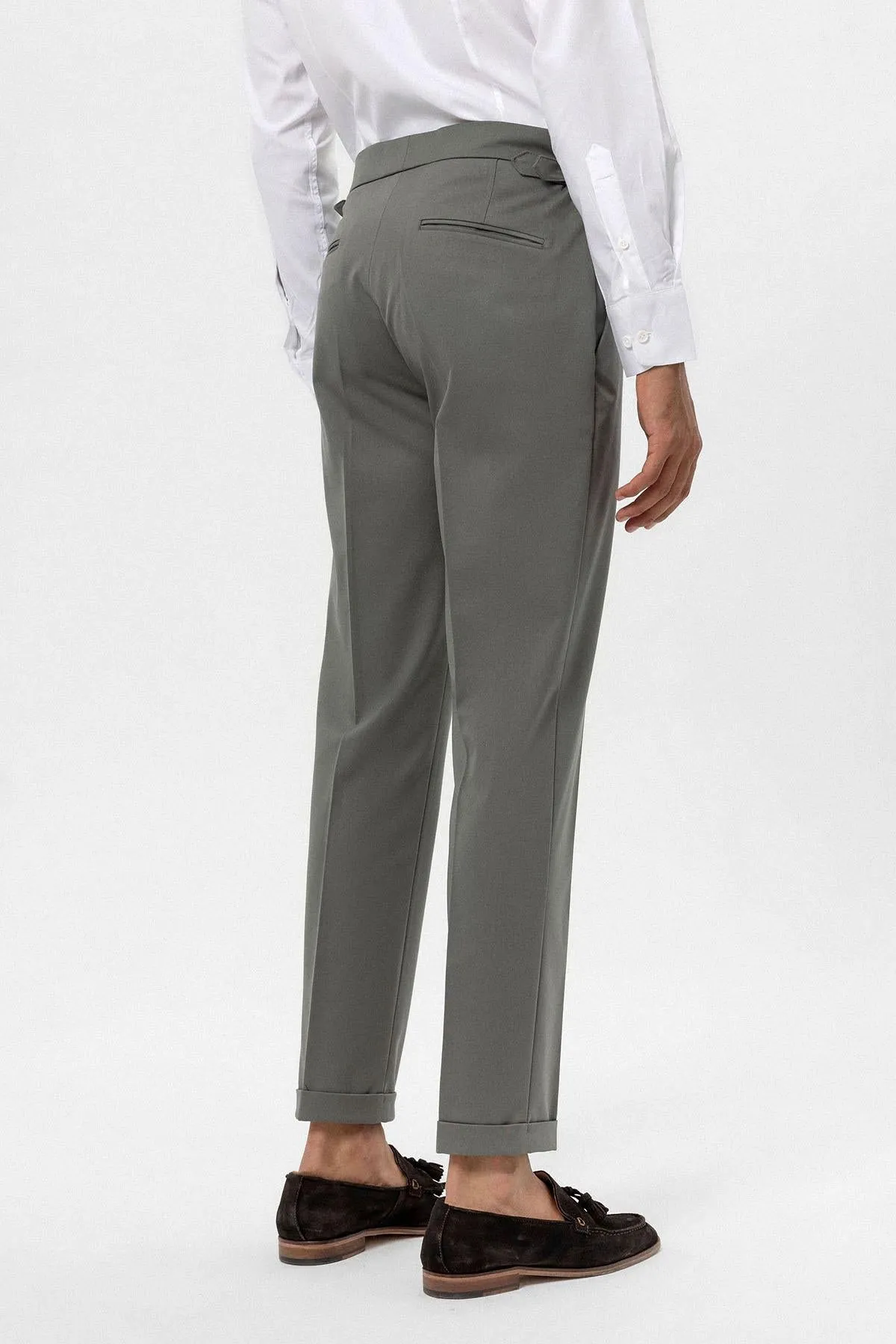 Men's Khaki High-Waist Regular Fit Pants - Wessi sold by Wessi product image thumbnail 5