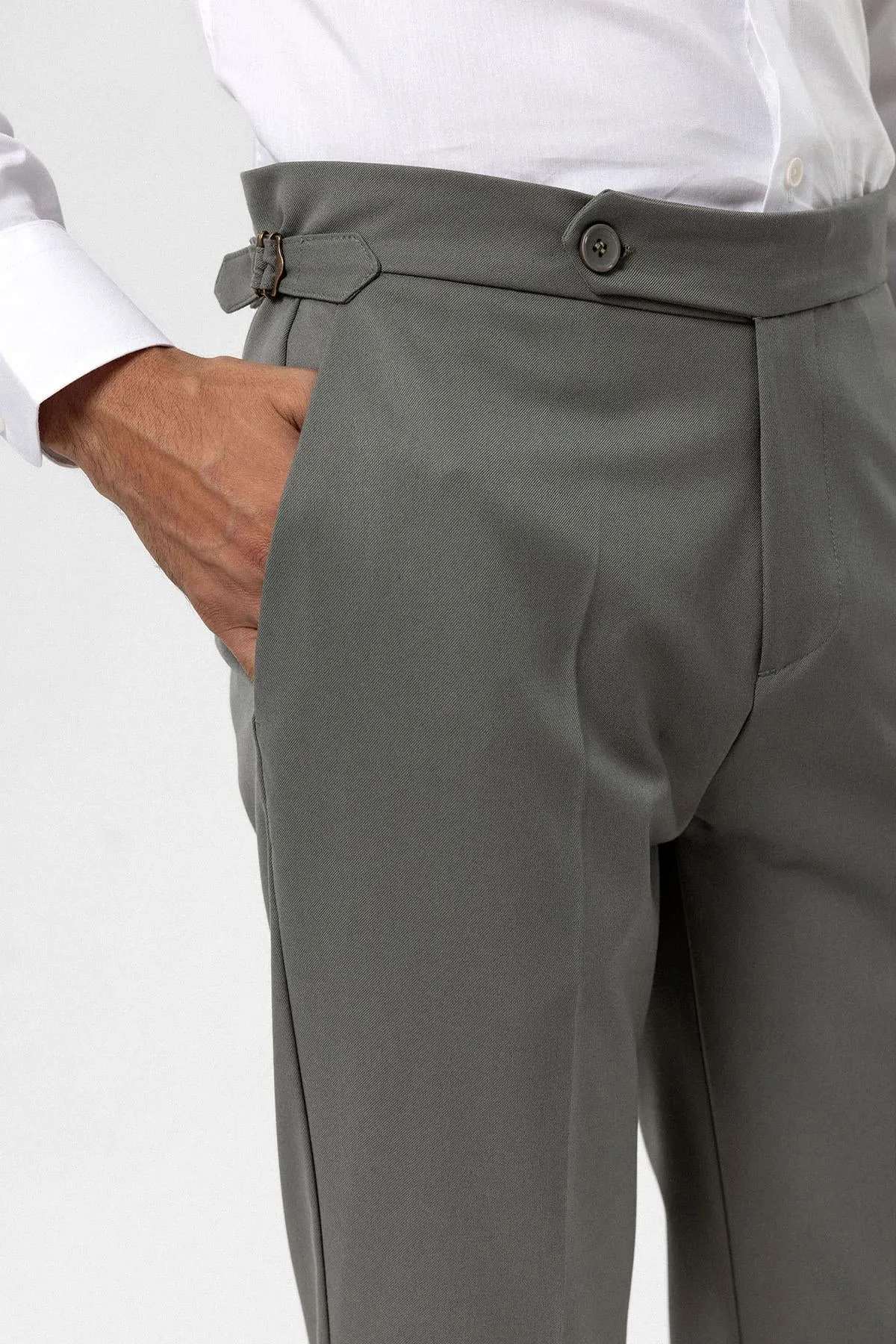 Men's Khaki High-Waist Regular Fit Pants - Wessi sold by Wessi product image thumbnail 4