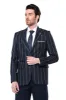 Striped Dark Blue Slim-Fit Blazer - Wessi sold by Wessi