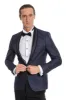 Shawl Lapel Patterned Slim Fit Navy Blue Tuxedo | Wessi sold by Wessi