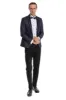 Shawl Lapel Patterned Slim Fit Navy Blue Tuxedo | Wessi sold by Wessi