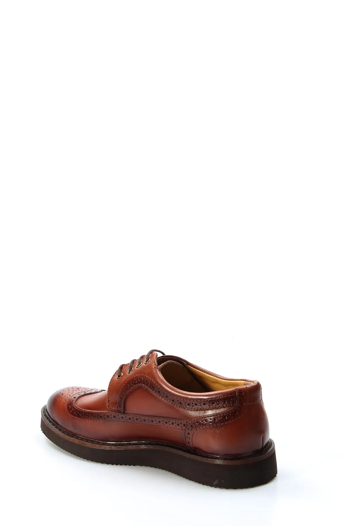 Men's Brown Brogue Leather Dress Shoes - Wessi sold by Wessi product image thumbnail 3