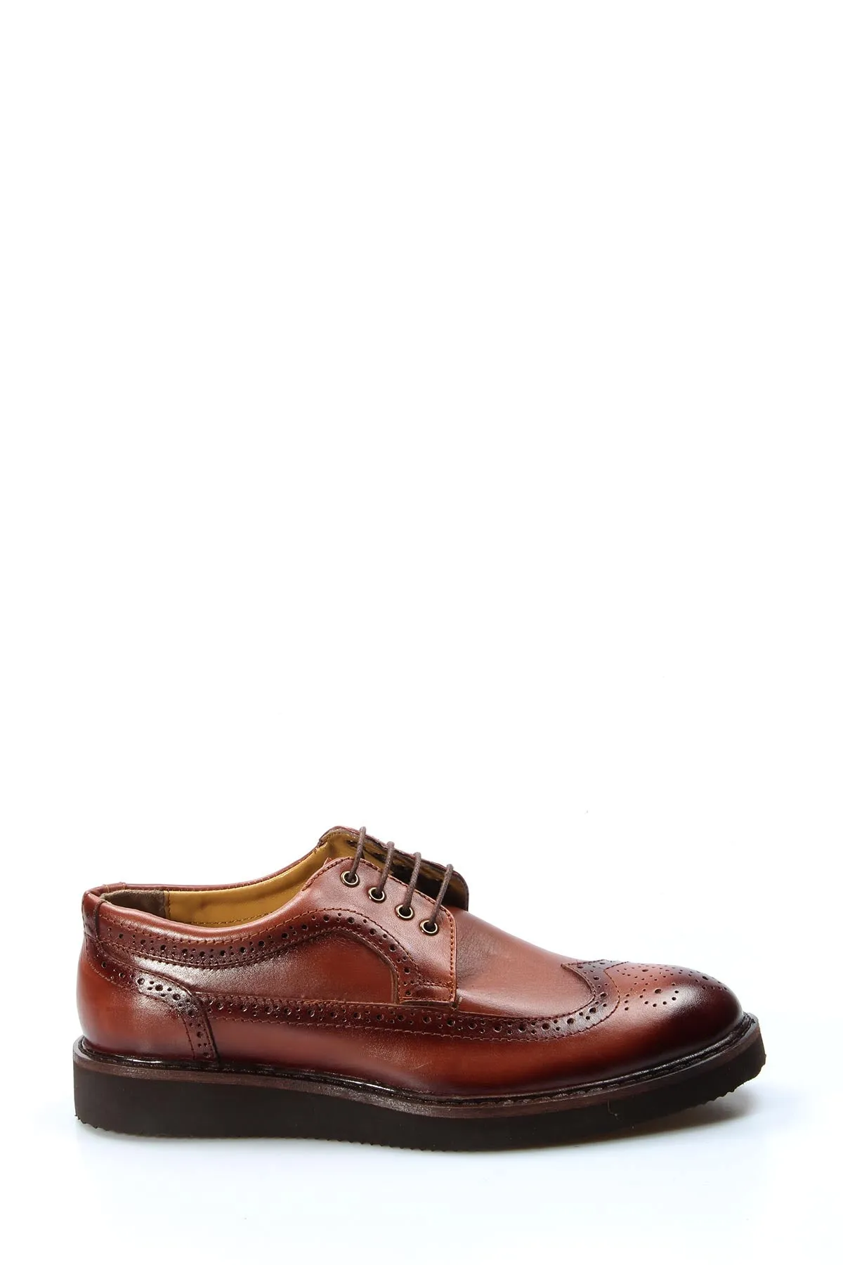 Men's Brown Brogue Leather Dress Shoes - Wessi sold by Wessi product image thumbnail 2