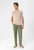 Men's Beige Crew Neck Slim Fit T-Shirt - Wessi sold by Wessi