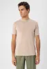 Men's Beige Crew Neck Slim Fit T-Shirt - Wessi sold by Wessi
