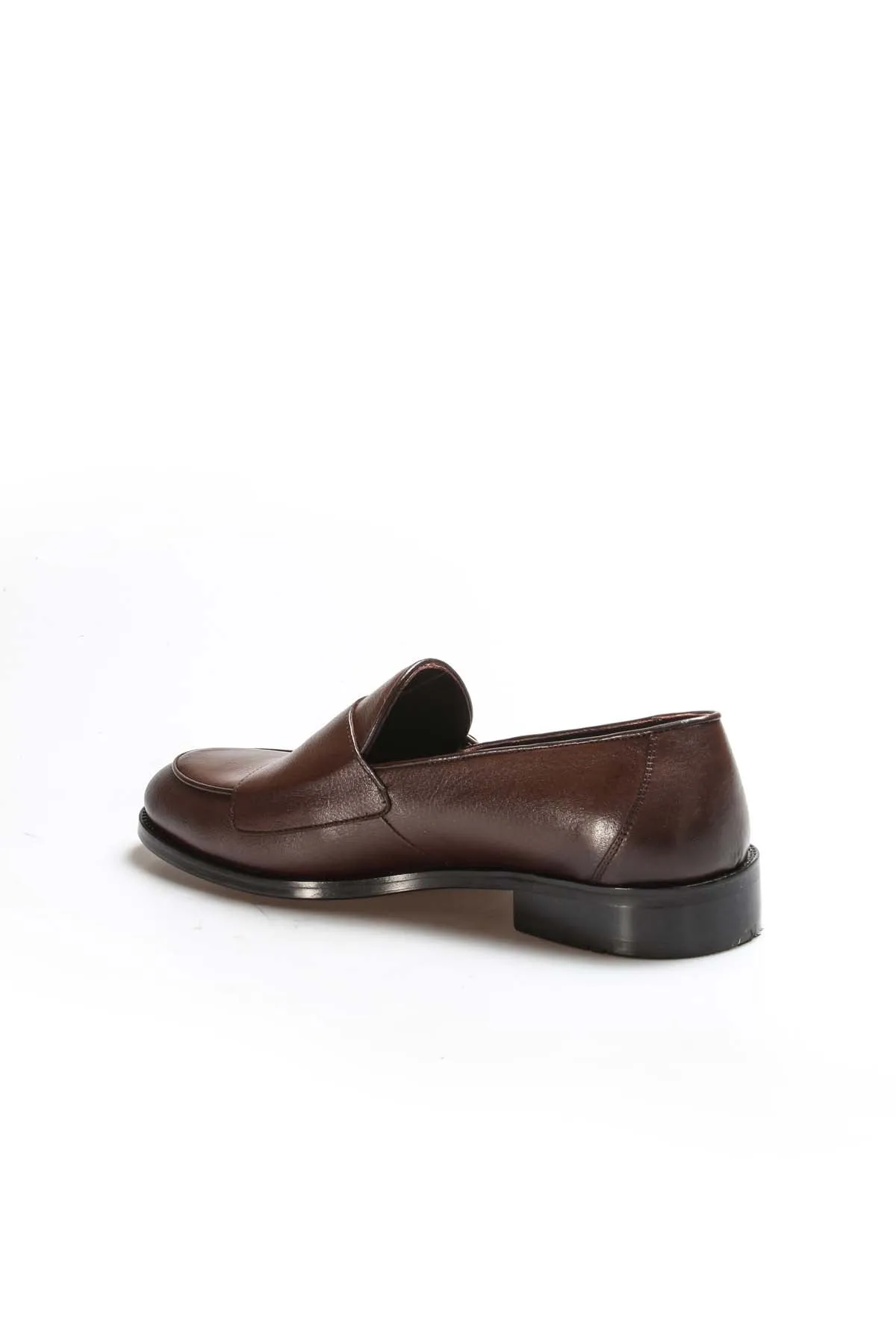 Men's Brown Leather Loafers with Double Monk Strap - Wessi sold by Wessi product image thumbnail 2