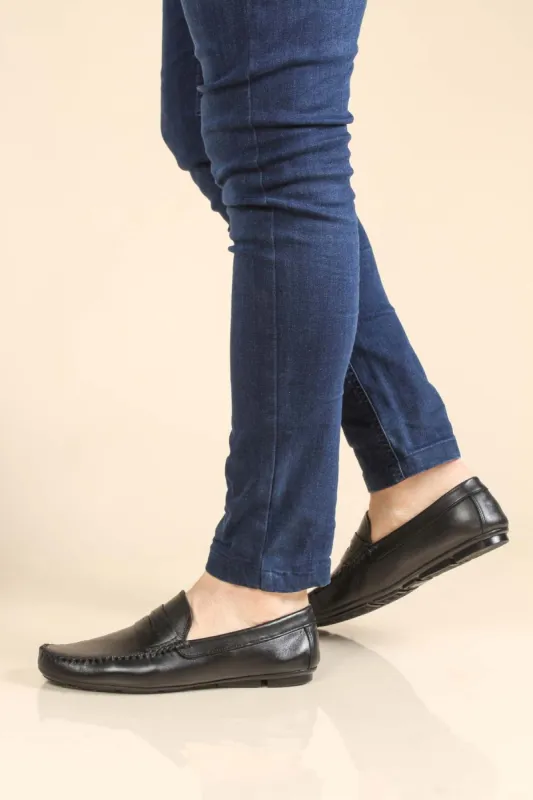Men's Classic Black Leather Loafers - Wessi sold by Wessi