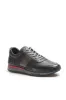 Men's Black Leather Sneakers with Red Accents and Cushioned Sole - Wessi sold by Wessi