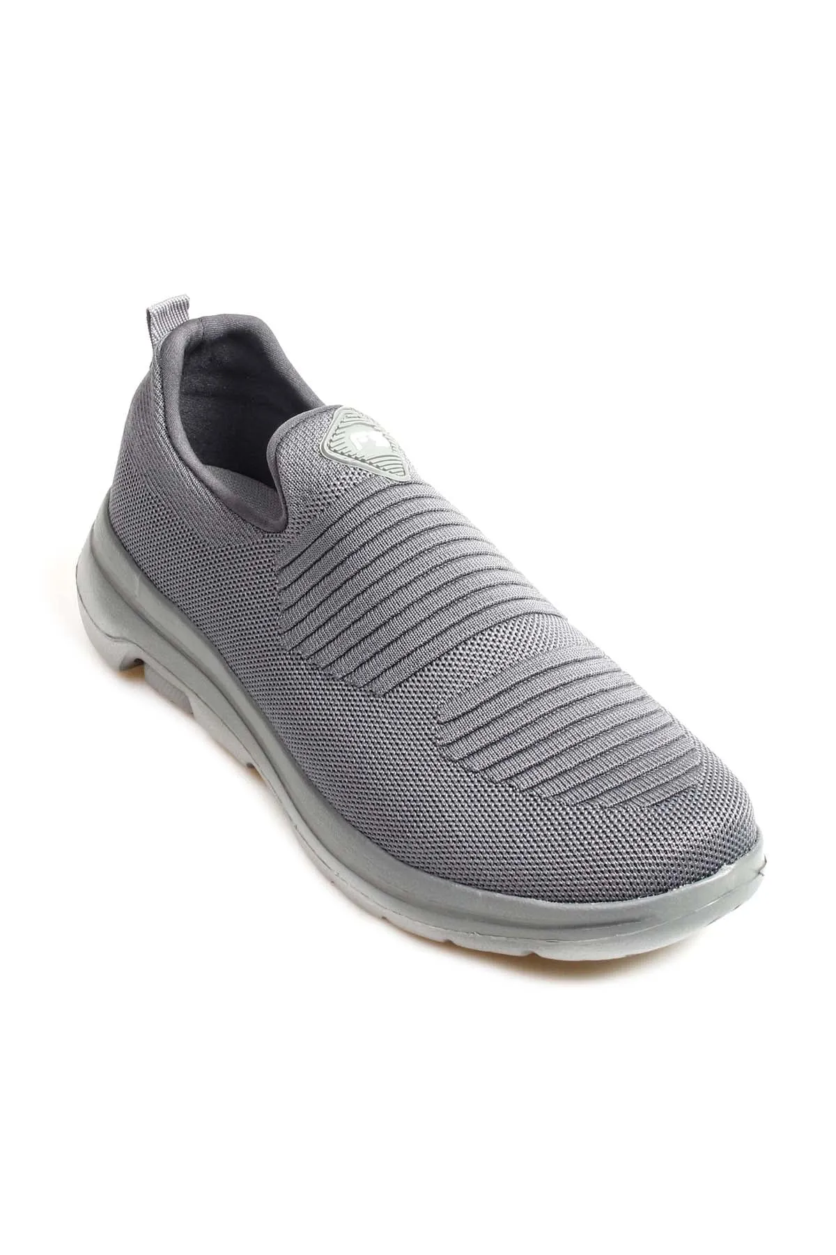 Men's Gray Knit Slip-On Sneakers-Wessi sold by Wessi product image thumbnail 3